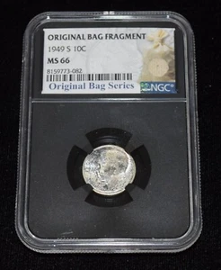 1949-S NGC MS66 Roosevelt Dime Original Bag Fragment Series Toned - Picture 1 of 16