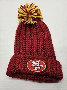 NFL San Francisco 49ers Beanie Cap - Winter Knit Pom Pom - Womens - Super Bowl - Picture 1 of 2