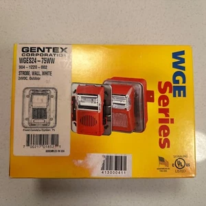 Gentex WGES24-75WW - 24 VDC, blanco, a prueba de humedad exterior. Pared estroboscópica - Imagen 1 de 4