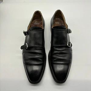 Crockett & Jones Lowndes Double Monk Buckle Black Leather Shoes Size UK 10 US 11 - Picture 1 of 10