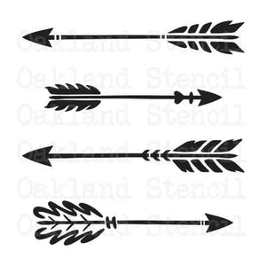 Arrow STENCIL**with 4 Different**For Signs Wood Scrapbook Fabric Canvas Crafts - Picture 1 of 1
