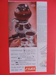 CAFFETTIERA SILEX 1948 DEVE ESSERE IN VETRO! pubblicità stampa artistica - Foto 1 di 1