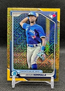2024 Bowman Chrome Mega BOX TRUE Gold Arjun Nimmala /50 #BCP-199 SP Blue Jays - Foto 1 di 3