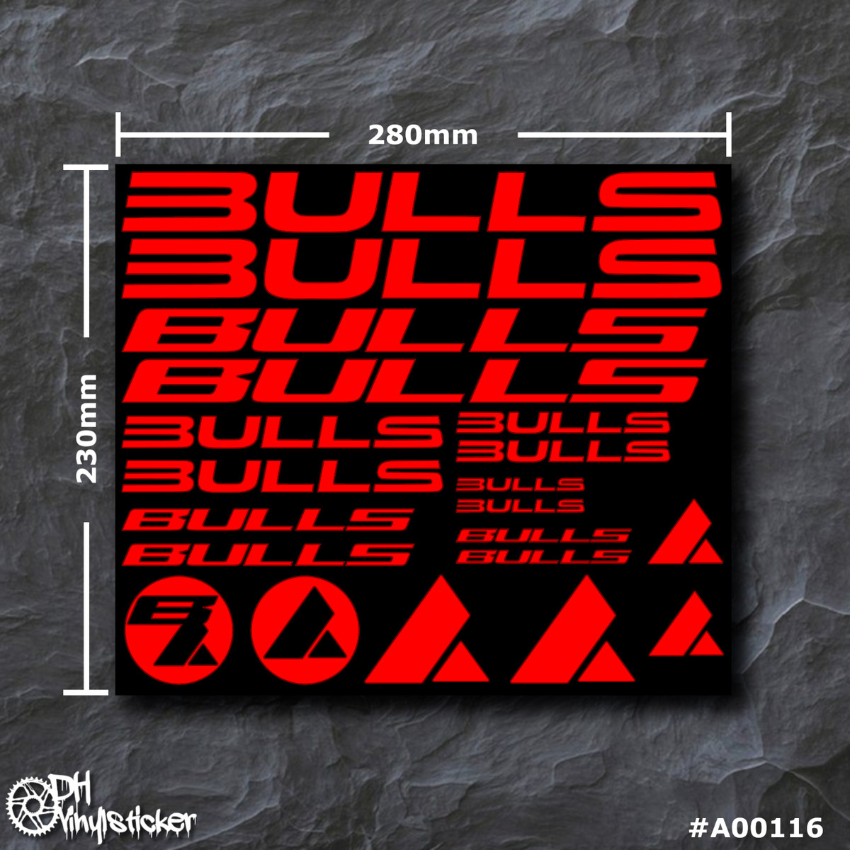 Bulls Sticker Pink | Aufklebersatz Set Fahrrad EBike BMX MTB