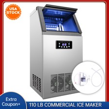 Built-in Commercial Ice Maker Stainless Steel Restaurant Ice Cube Machine