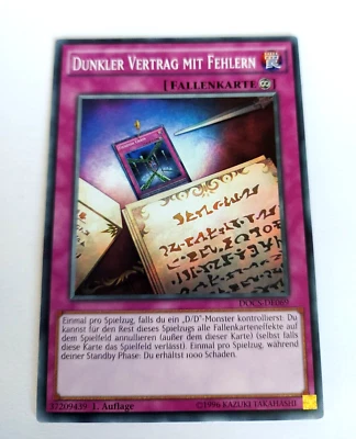 Yugioh!-DOCS-DE069-Dunkler Vertrag mit Fehlern-1. Auflage-Common-DE-NM  - Bild 1 von 4