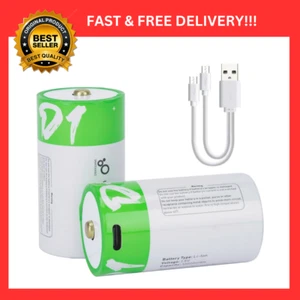 USB D Lithium ion Rechargeable Battery 1.5V 12000mWh Rechargeable D Battery 4 - Picture 1 of 8