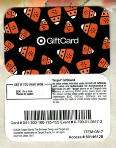 TARGET Candy Corn, Halloween Sweepstakes ( 2006 ) Scratch-Off Game Card ( $0 ) - Picture 1 of 1