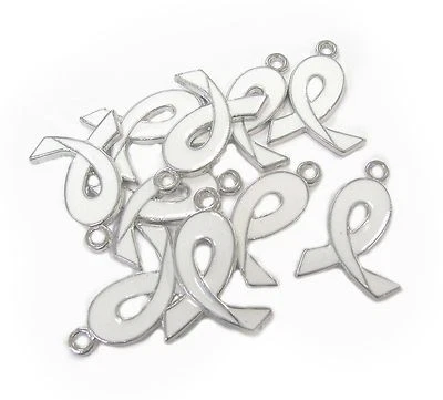 Амулеты осведомленности о раке белая кость рак/эмаль легких сделай сам ювелирные изделия причина 10 шт. - Изображение 1 из 4