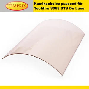 Temprix Kaminglas für Techfire 3068 STS De Luxe - Kamin Scheibe Sichtscheibe - Bild 1 von 5