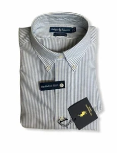 RALPH LAUREN Men Cotton Oxford Button Up Stripes Shirt Size 16-33 NWT - Picture 1 of 7