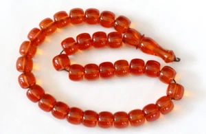 Closeout! 48g Genuine Vintage Faturan 33 Beads Misbaha Tasbih Rosary 12mm - Picture 1 of 4