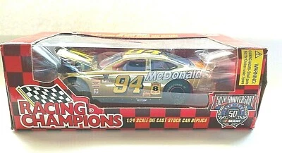 Bill Elliott's #94 Oro Die Cast Stock Car Réplica 1:24 y 1:64 Oro Coche Nascar Foto 1 de 4