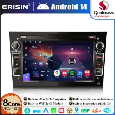 128GB 8-Core Android 14 GPS Autoradio CarPlay per Opel Corsa D/C Astra H Zafira - Imagen 1 de 4