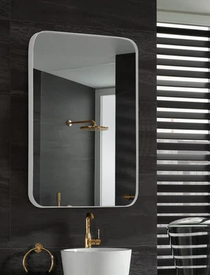 Espejo tocador de baño con marco de metal rectangular STAR 24x36 blanco Foto 1 de 4