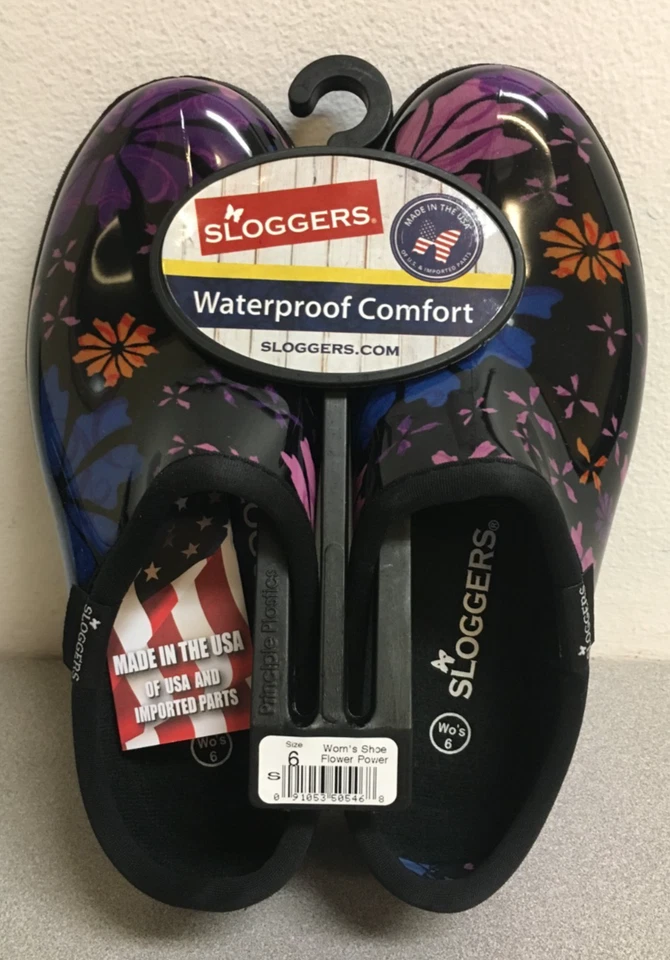 Sloggers 5116FP06 Size 6 Womens Flower Power Waterproof Shoe