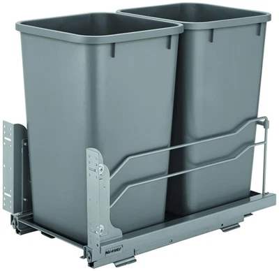 Basura extraíble moderna Rev-A-Shelf 53WC-1527SCDM-2 11" W 27 cuartos - plateada Foto 1 de 4