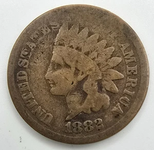 1882 Indian Head Cent G/VG You Grade it! IHC Penny Type Coin Free Ship! - Picture 1 of 4