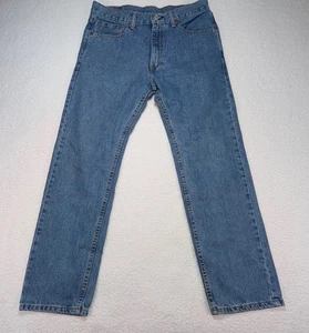 Pantalones de mezclilla Levi's 505 lavado medio pierna recta calce clásico para hombre talla 33x30 Levi - Imagen 1 de 10