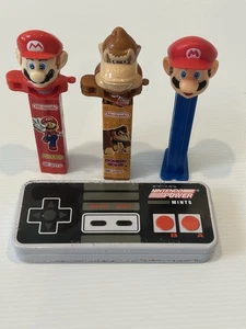 4x MARIO, Donkey kong KLIK Nintendo Pez dispenser & Tin VGC - Picture 1 of 3