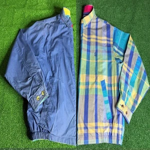 Vintage 90er Nautica Wende Harrington Bomber Jacke Gr. L Madras kariert - Bild 1 von 17