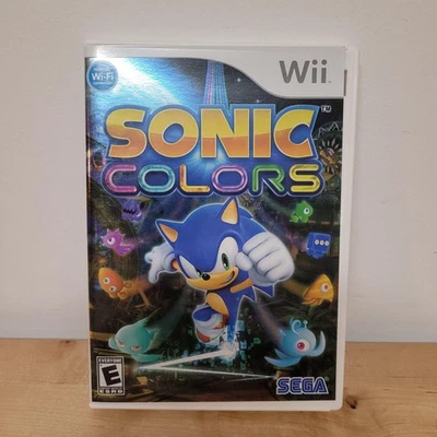 Sonic Colors Nintendo Wii Video Game Complete CIB Manual Case Sega E NTSC Mii - Image 1 of 3
