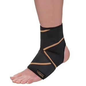 Copper Fit Rapid Relief & Hot/Cold Ankle Foot Wrap with Hot Cold Pack, Black,... - Picture 1 of 6