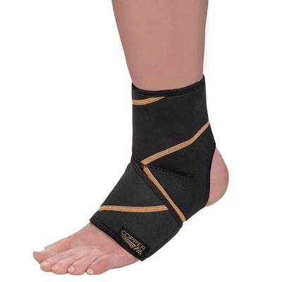 Copper Fit Rapid Relief & Hot/Cold Ankle Foot Wrap with Hot Cold Pack, Black,... - Image 1 of 4