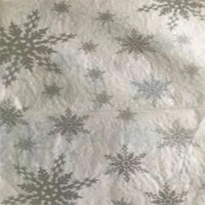 Silver Snowflake On White Tissue Paper 500mm x 750mm Multi Listing - Picture 1 of 3