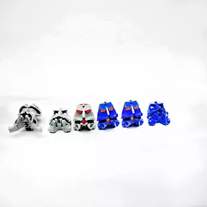 (6) LEGO Bionicle Head Connector Blocks 3 With Eyes, 3 Without - Picture 1 of 4