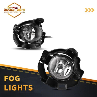2Pcs Fog Lights for 2008-2010 Nissan Rogue Wiring Kit Switch Clear Glass Lens - Image 1 of 4