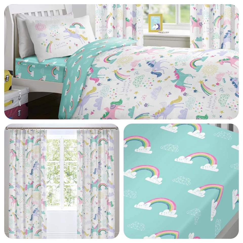 Ropa de cama/cortinas de ojales multicolor Bedlam RAINBOW UNICORNIO Foto 1 de 1