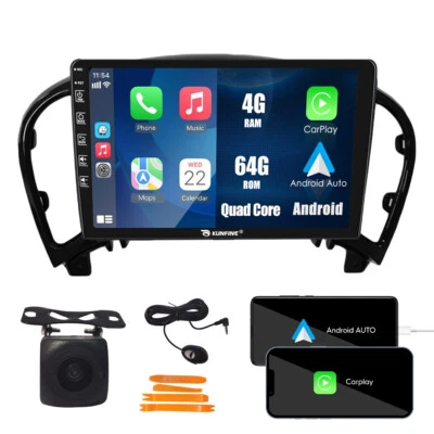 For Infiniti Esq 14 Nissan Juke 04-16 Carplay Android Car Stereo Radio WiFi 4+64 - Image 1 of 4