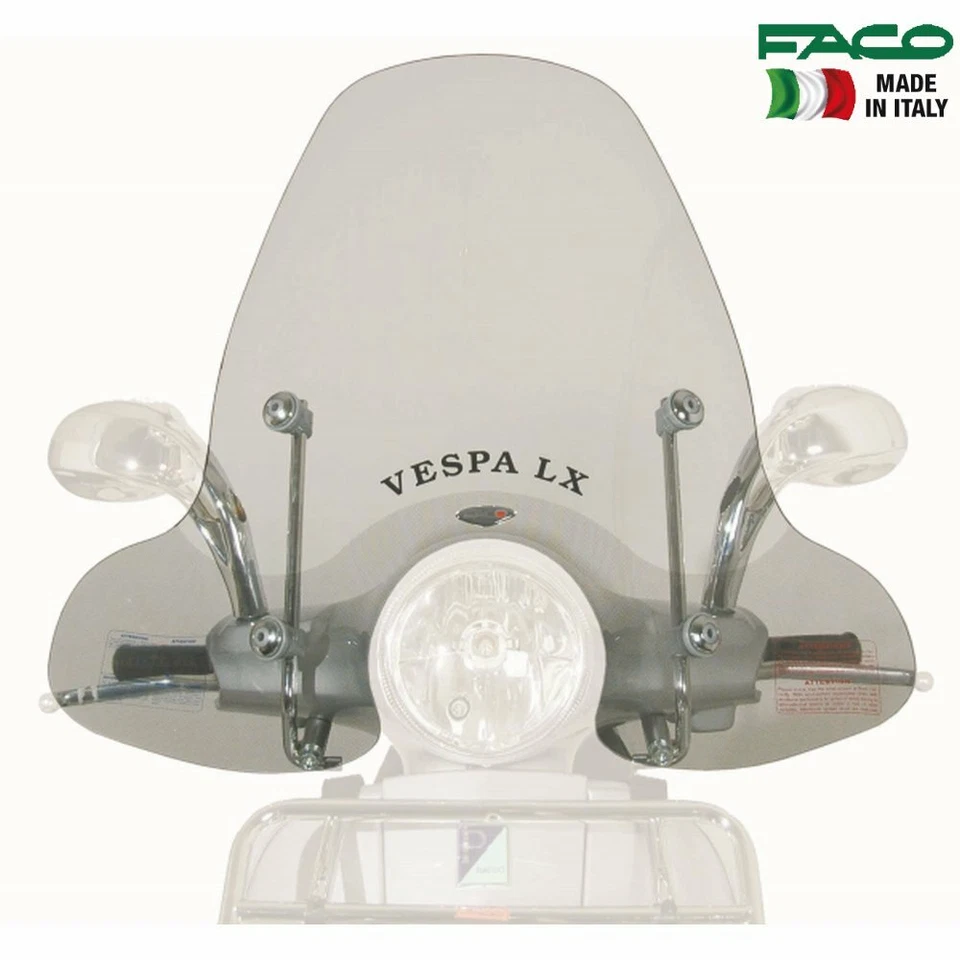 FACO 22487 PARABREZZA CON ASTE VERNICIATE PIAGGIO 50 VESPA LX 4T  2005-2014 - Immagine 1 di 1