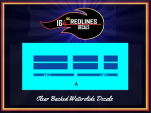1/64 Redline "Mustang GT 350"' Blue Stripes Replica Decal SCR-0409A - Picture 1 of 1