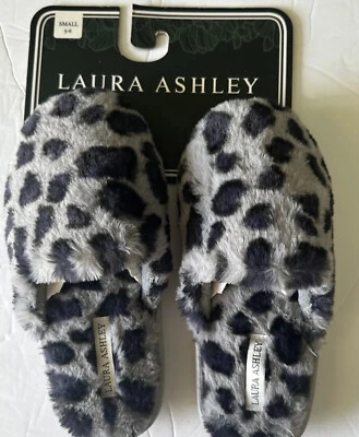 Zapatillas para mujer Laura Ashley con estampado de leopardo gris/negro, talla S (5/6) Foto 1 de 4