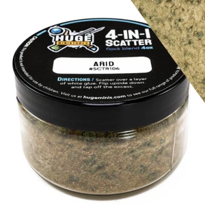 Huge Miniatures 4-in-1 Scatter, Arid Scenics for Basing and Diorama – 4oz Jar - Picture 1 of 4