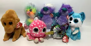 Ty Beanie Babies Boos big eyes 6" x 7 With Tags plush toys bundle (D1) - Picture 1 of 4