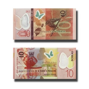 Billete San Tomé 10 Dobras polímero sin circular - Imagen 1 de 3