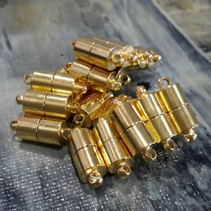 Brass Magnetic Clasp, Column, 16x6mm, Golden, 5pce, Free Post OZ SELL - Picture 1 of 2