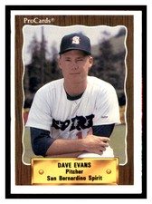 1990 ProCards #2627 DAVE EVANS San Bernardino Spirit ~F3K