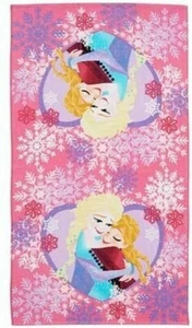 Disney Frozen Lovely Pink Bath Towel 27" x 50" Elsa Anna (New, Sealed) - Picture 1 of 1