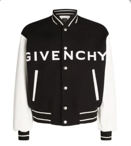 GIVENCHY varsity jacket in wool and leather 100% Authentic Sz IT 46/US 36 AS IS - Picture 1 of 13