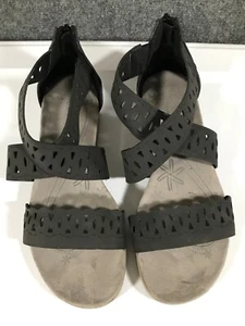 Baretraps Sandals Womens Size 6.5 Black Strap Comfort Zip Back - Picture 1 of 9