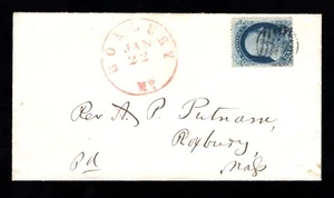 MOMEN: US STAMPS #22 USED ON 1861 COVER CROWE CERT LOT #86075 - Picture 1 of 3