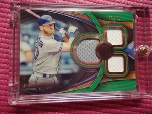 2018 TOPPS TRIBUTE TRIPLE RELIC JOSH DONALDSON TORONTO BLUE JAYS /99