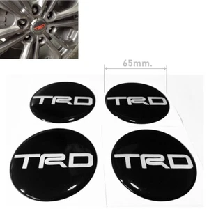 C13 65mm X 4pcs Grey Stickers Resin Reflect Logo Decals Wheels Center Caps TRD - Photo 1 sur 24