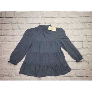 Monteau Damen Bluse XS blau 3/4 Arm Schweizer Punkte halbtransparent - Bild 1 von 7