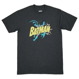 Mens Big & Tall Dark Gray Silver Age Batman Graphic Tee Crew Neck T-Shirt - Picture 1 of 1