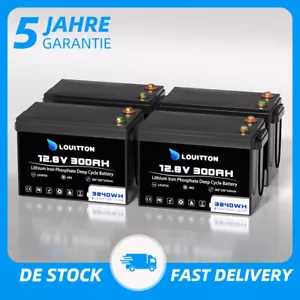1-4-pak 12V 300Ah LiFePO4 Bateria litowa RV Solar Kamper BMS 15000 + cykle - Zdjęcie 1 z 17